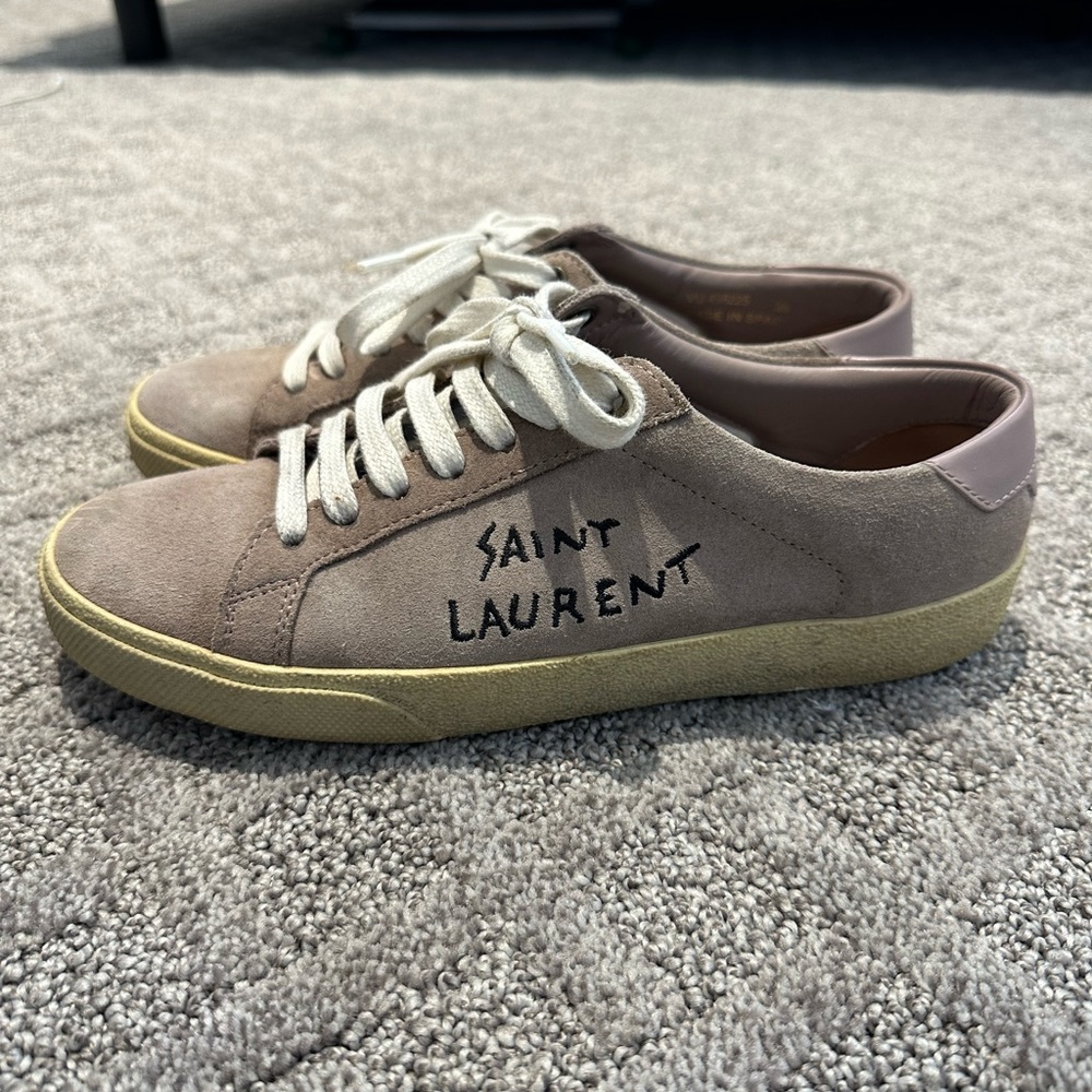 Saint Laurent Pink suede sneakers